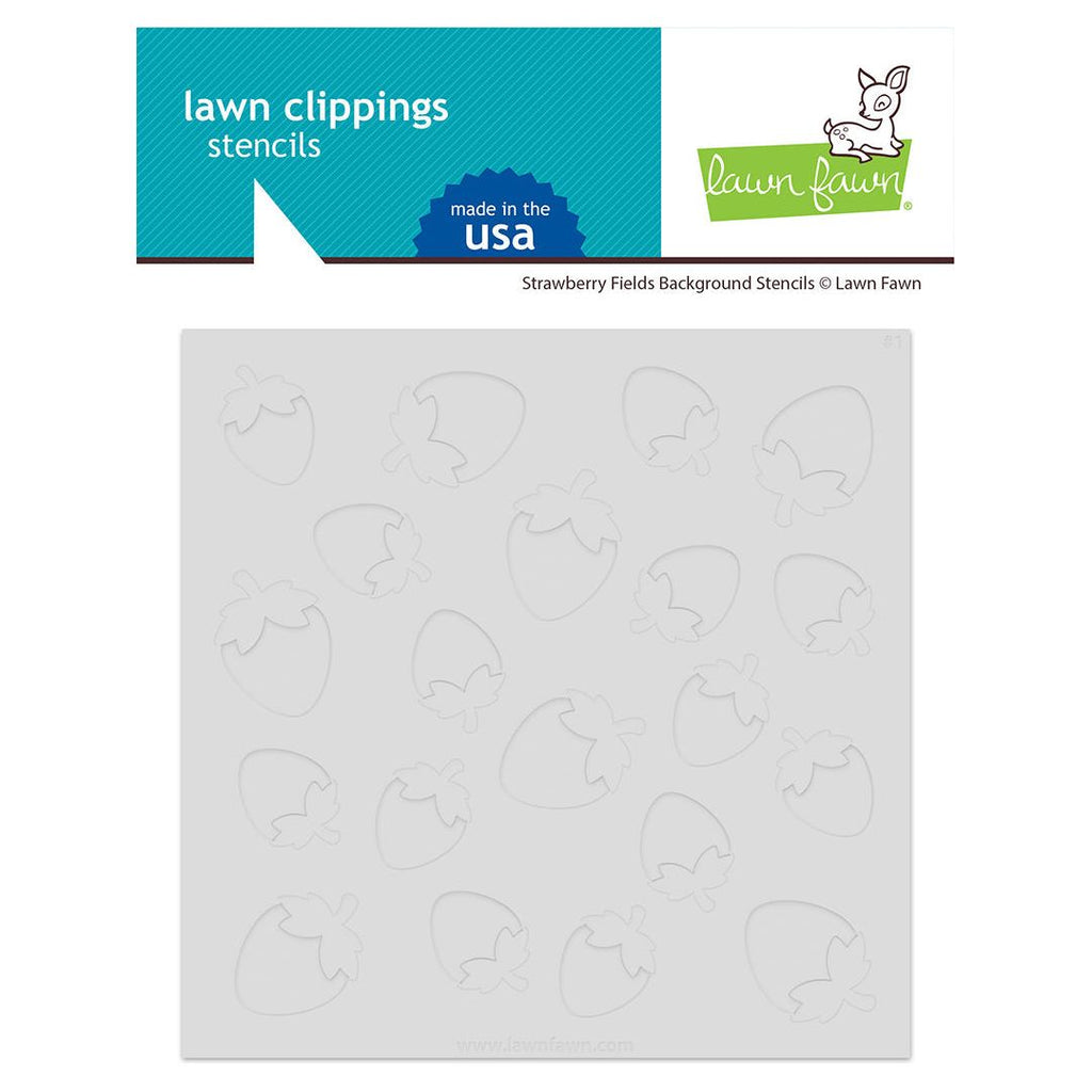 Lawn Fawn Strawberry Fields Background Stencils lf3622