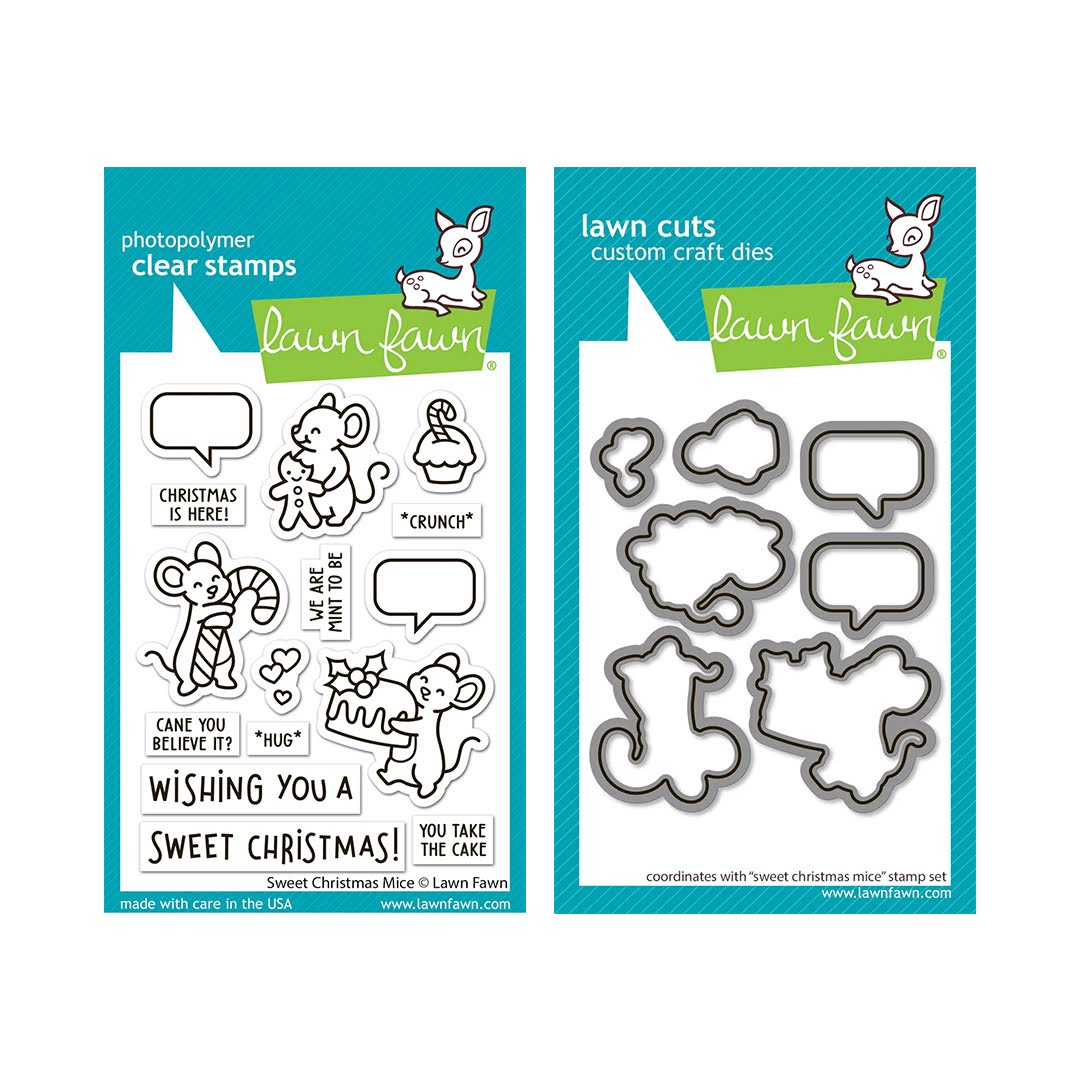 Lawn Fawn Sweet Christmas Mice Stamps and Dies