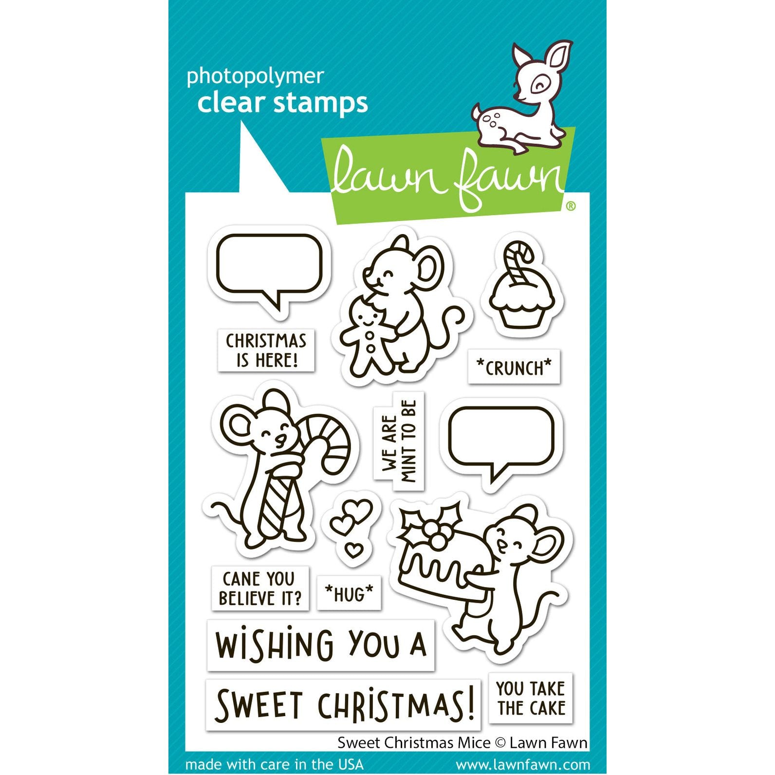 Lawn Fawn Sweet Christmas Mice Stamps lf3568