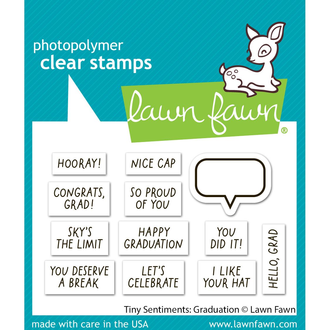 Lawn Fawn Tiny Sentiments: Graduation Stamps lf4082