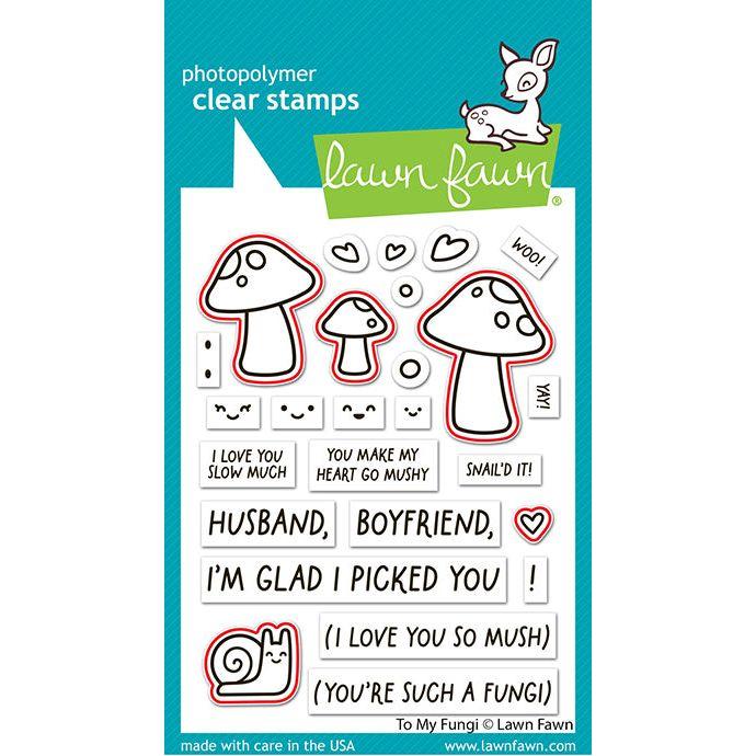 Lawn Fawn To My Fungi Dies lf3311 red line indicates dies included