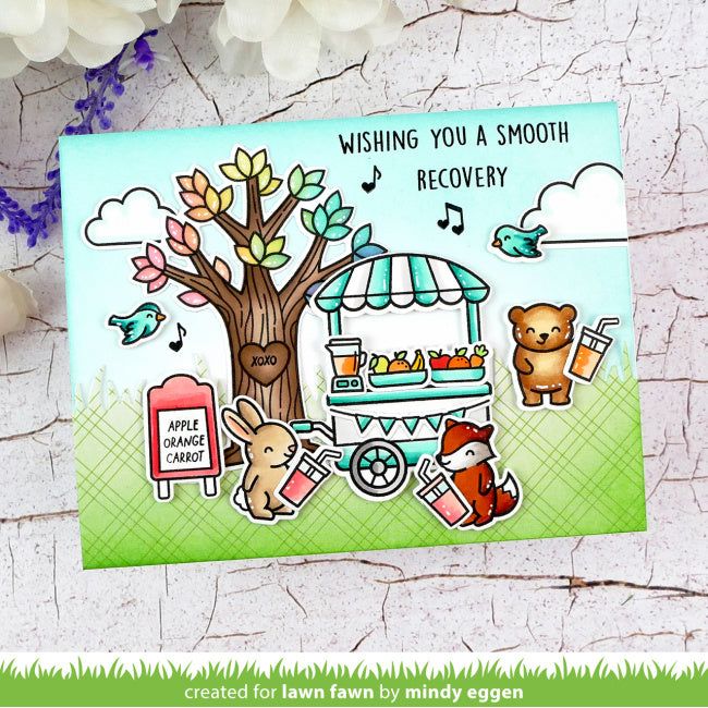 Lawn Fawn Treat Cart Add-On: Smoothies 'n Juice Stamp and Dies recovery  color-code:alt1