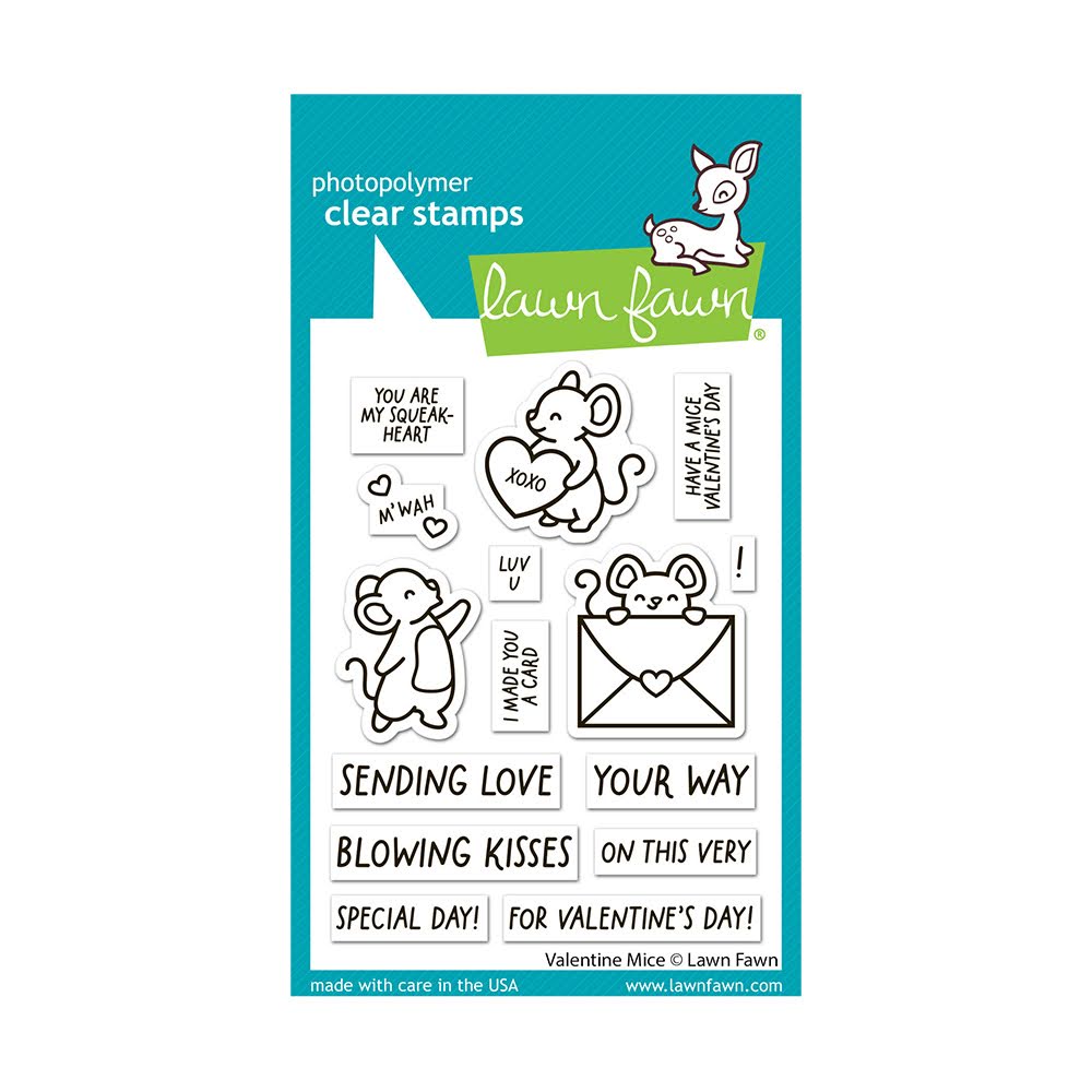 Lawn Fawn Valentine Mice Stamps lf3608