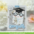 Lawn Fawn Woodland Critter Huggers Graduation Add-On Dies lf3728 congrats cat