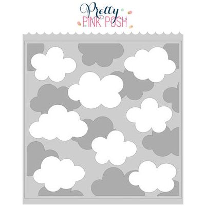Pretty Pink Posh LAYERED CLOUDS Stencils