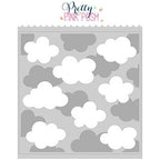 Pretty Pink Posh LAYERED CLOUDS Stencils
