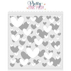 Pretty Pink Posh LAYERED HEARTS Stencils