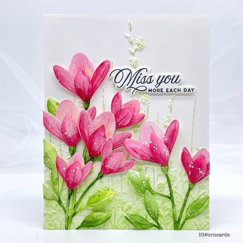 Simon Says Stamp Layered Perky Flower Wafer Die s860 Out Of This World