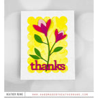 Simon Says Stamp Layered Perky Flower Wafer Die s860 Out Of This World Thanks Card | color-code:ALT04