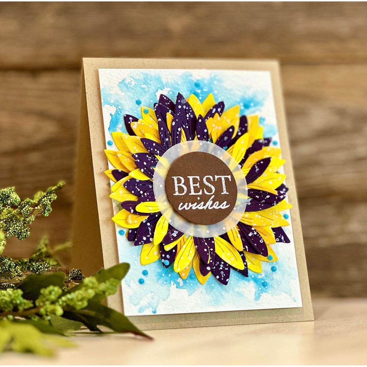 Simon Says Stamp Layered Perky Flower Wafer Die s860 Out Of This World