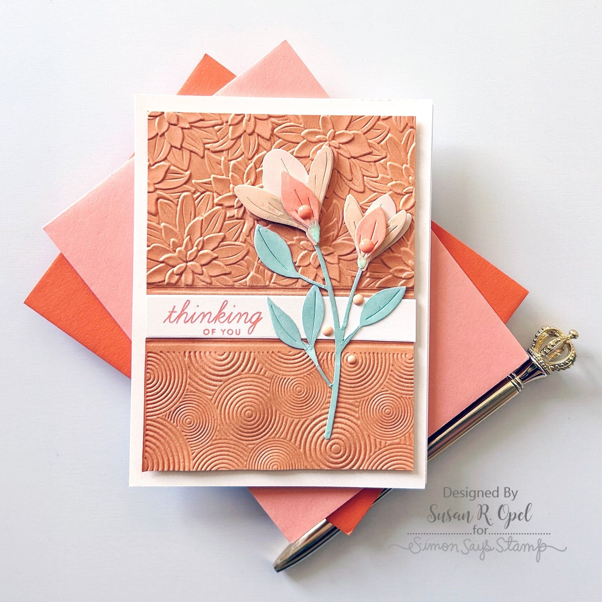 Simon Says Stamp Layered Perky Flower Wafer Die s860 Out Of This World