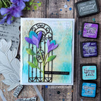 Simon Says Stamp Layered Perky Flower Wafer Die s860 Out Of This World Encouragement Card | color-code:ALT01