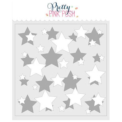 Pretty Pink Posh LAYERED STARS Stencils