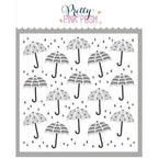 Pretty Pink Posh Layered Umbrellas Stencils