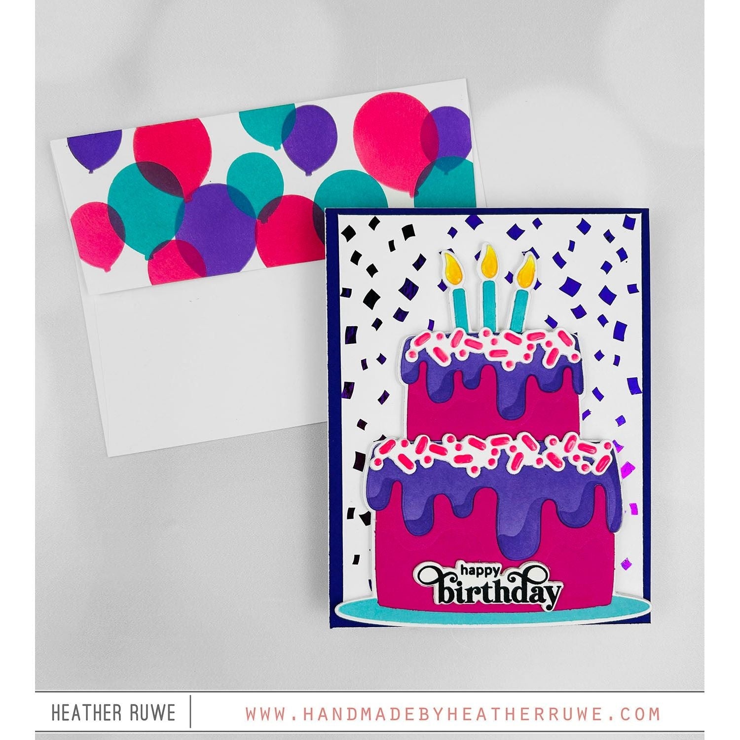 Simon Says Stamp Stencils Layering Balloons Borders 1049st Birthday Card | color-code:ALT04