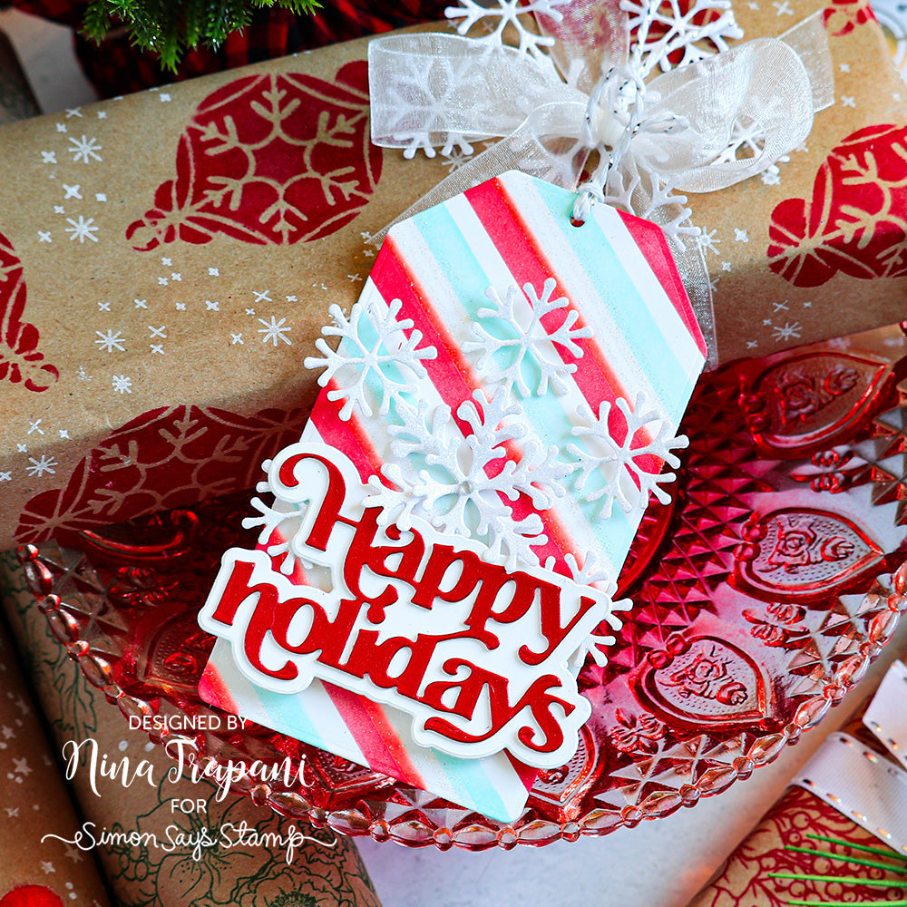 Simon Says Stamp Stencils Layering Peppermint Stripes ssst221709 All The Joy Christmas Tag | color-code:ALT01