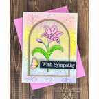 Simon Says Stamp Embossing Folder Leaf Spin sf554 Beautiful Moments Sympathy Card