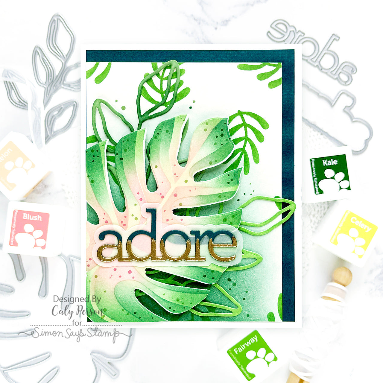 Simon Says Stamp Leafy Branch Wafer Die 1207sd DieCember Adore Card | color-code:ALT01