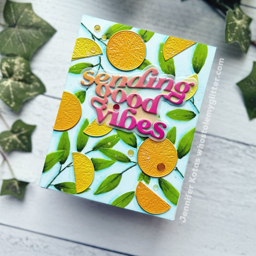 Simon Says Stamp Embossing Folder And Cutting Dies Lemon Tree sfd397 Sunny Vibes Good Vibes Card | color-code:ALT01