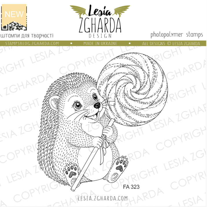Lesia Zgharda Lollipop Clear Stamp Set fa323