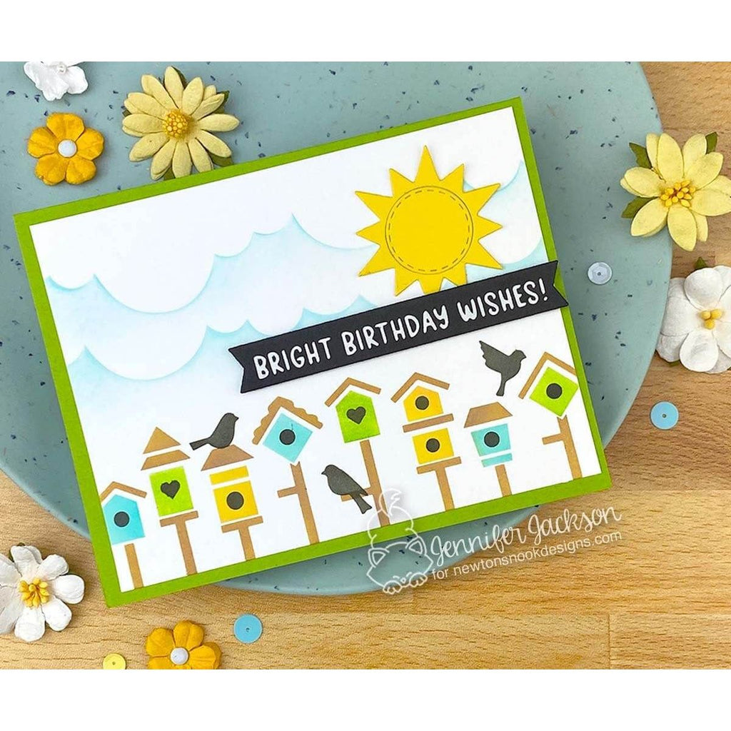 Newton's Nook Birdhouse Line Stencil NN2305T01 birthday