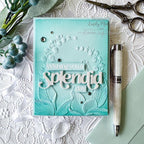 Simon Says Stamp Embossing Folder Lily Of The Valley Arch sf407 Be Bold Splendid Day Card | color-code:ALT02