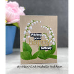 Simon Says Stamp Embossing Folder Lily Of The Valley Arch sf407 Be Bold Birthday Card