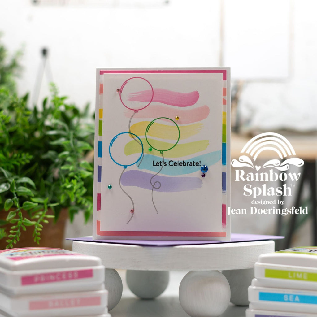 Rainbow Splash Ink Pad Lime rsi8 Birthday Card  | color-code:ALT01