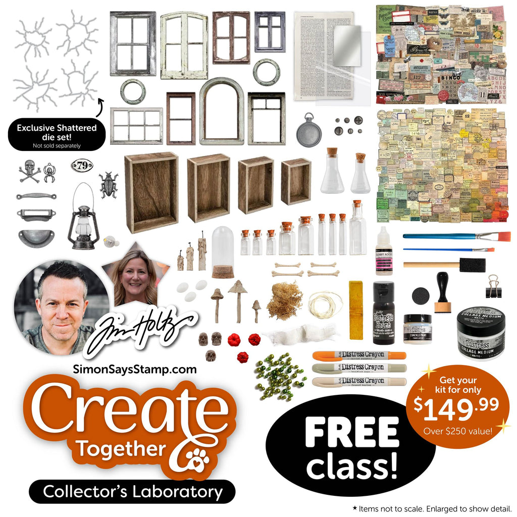 Limited Edition Simon Says Stamp Tim Holtz Collector's Laboratory Kit + Halloween LIVE CLASS ckhl26