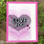 Simon Says Stamps and Dies Lined Heart set919lh To Be Loved Love Card