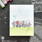 Simon Says Clear Stamps Lined Heart 3150ssc To Be Loved Hugs Card