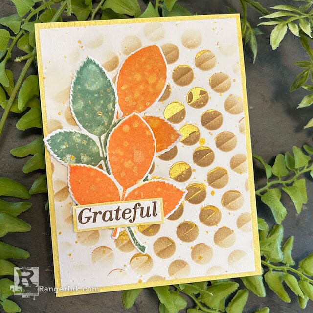 Ranger Simon Hurley Fall Sampler Clear Stamps hur84815 Gratitude Card | color-code:ALT02