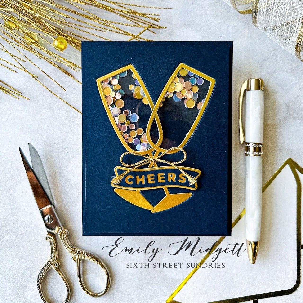 CZ Design Little Banners Wafer Dies czd221 Diecember Cheers Card | color-code:ALT01