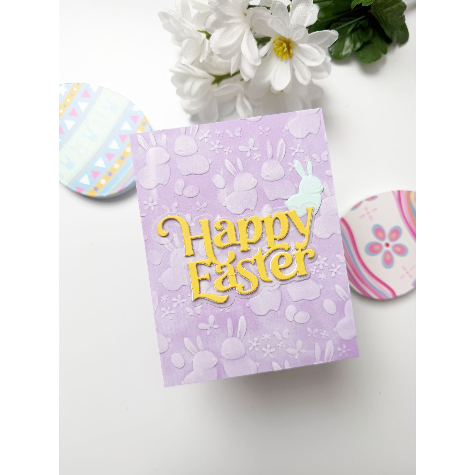 Simon Says Stamp Embossing Folder and Cutting Dies Little Bunnies sfd593 Beautiful Moments Easter Card