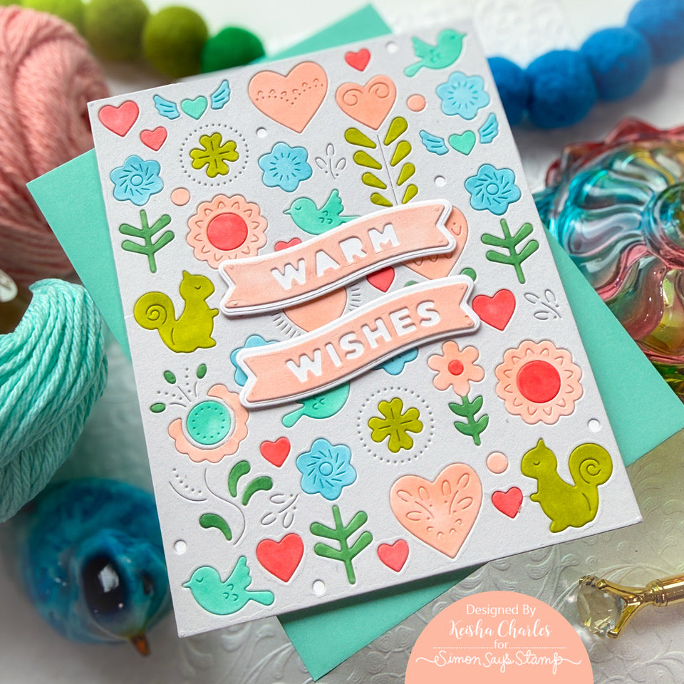 CZ Design Little Winter Banners Wafer Dies czd285 DieCember Warm Wishes Card | color-code:ALT04