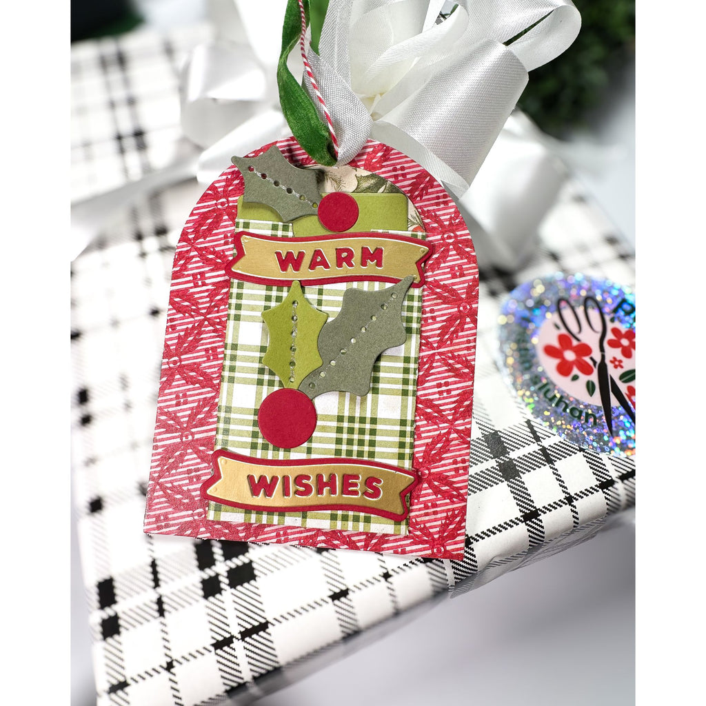 CZ Design Little Winter Banners Wafer Dies czd285 DieCember Holiday Tag