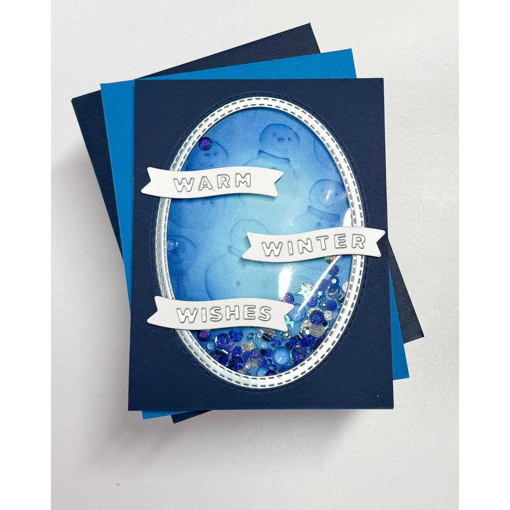 CZ Design Little Winter Banners Wafer Dies czd285 DieCember Winter Card