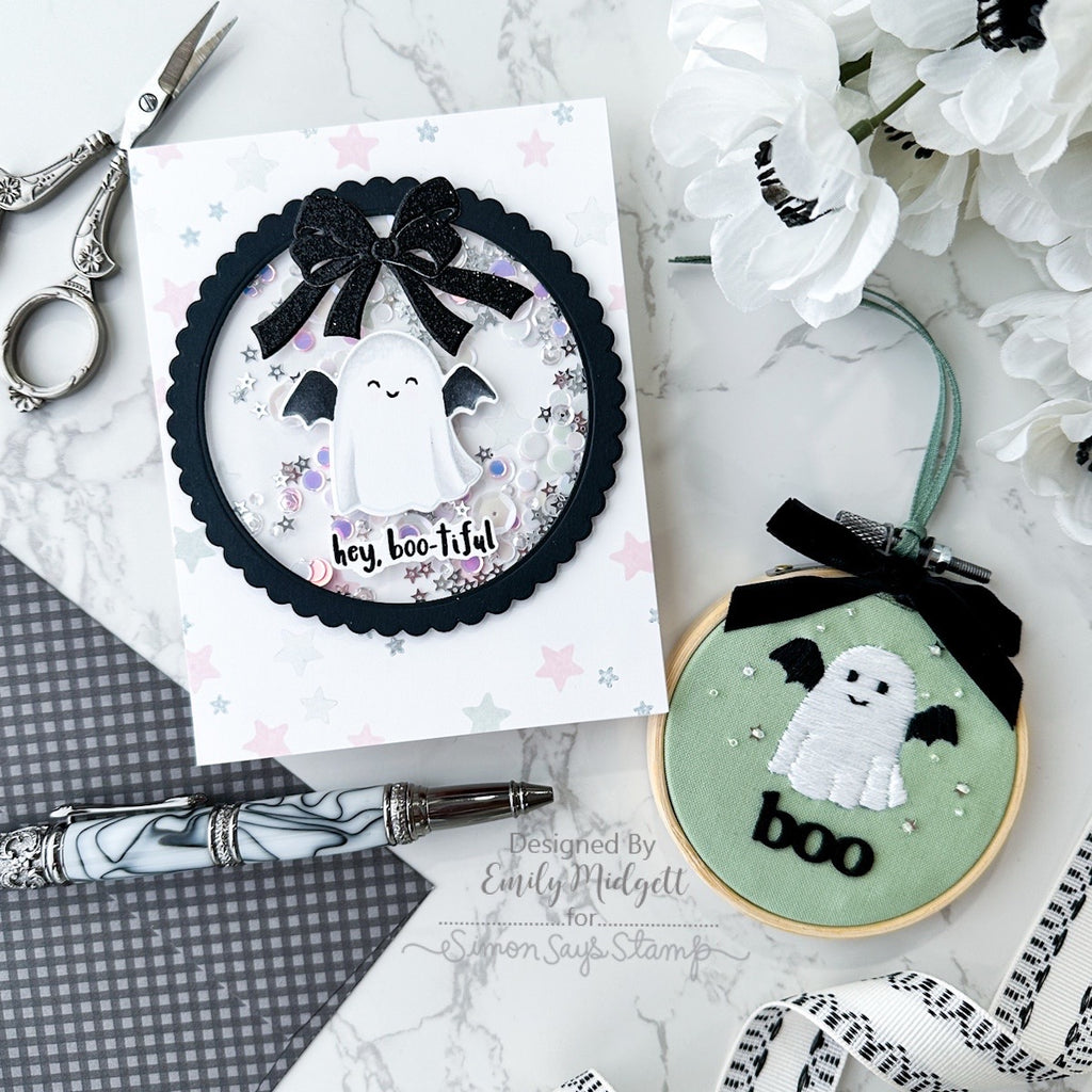 Simon Says Stamp Little Boo Wafer Dies s1073 STAMPtember Halloween Card and Gift | color-code:ALT05