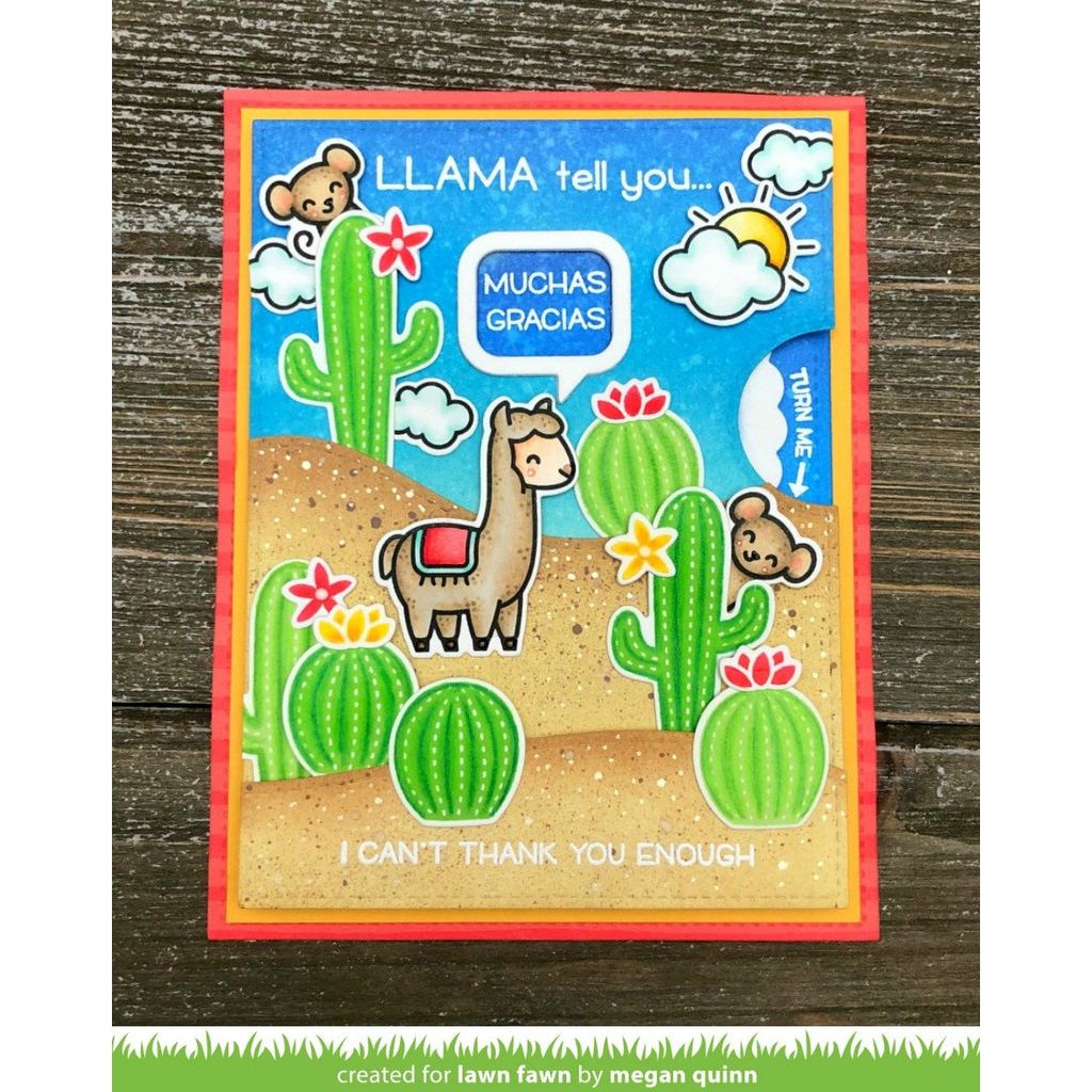 Lawn Fawn Llama Tell You Clear Stamps lf1678 I can't Thank You Enough