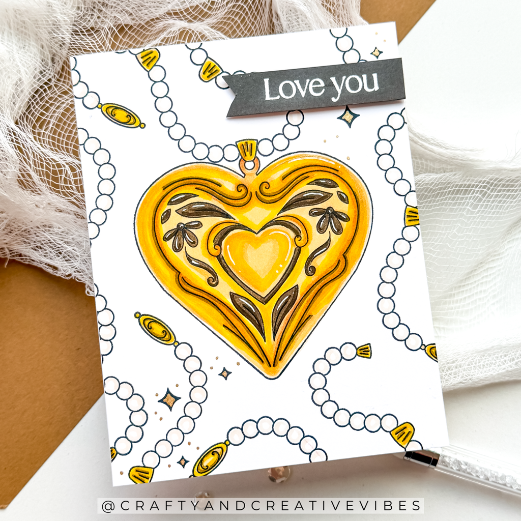 Simon Says Stamp Set of 2 Stencils Locket of Love 1114stc Heart to Heart