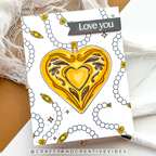 Simon Says Clear Stamps Locket of Love 2359ssc Heart to Heart