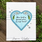 Simon Says Stamp Set of 2 Stencils Locket of Love 1114stc Heart to Heart