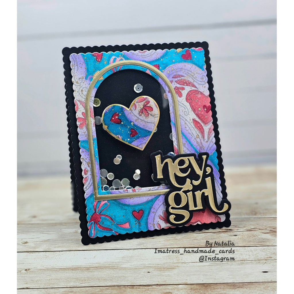 Simon Says Stamp Set of 2 Stencils Locket of Love 1114stc Heart to Heart