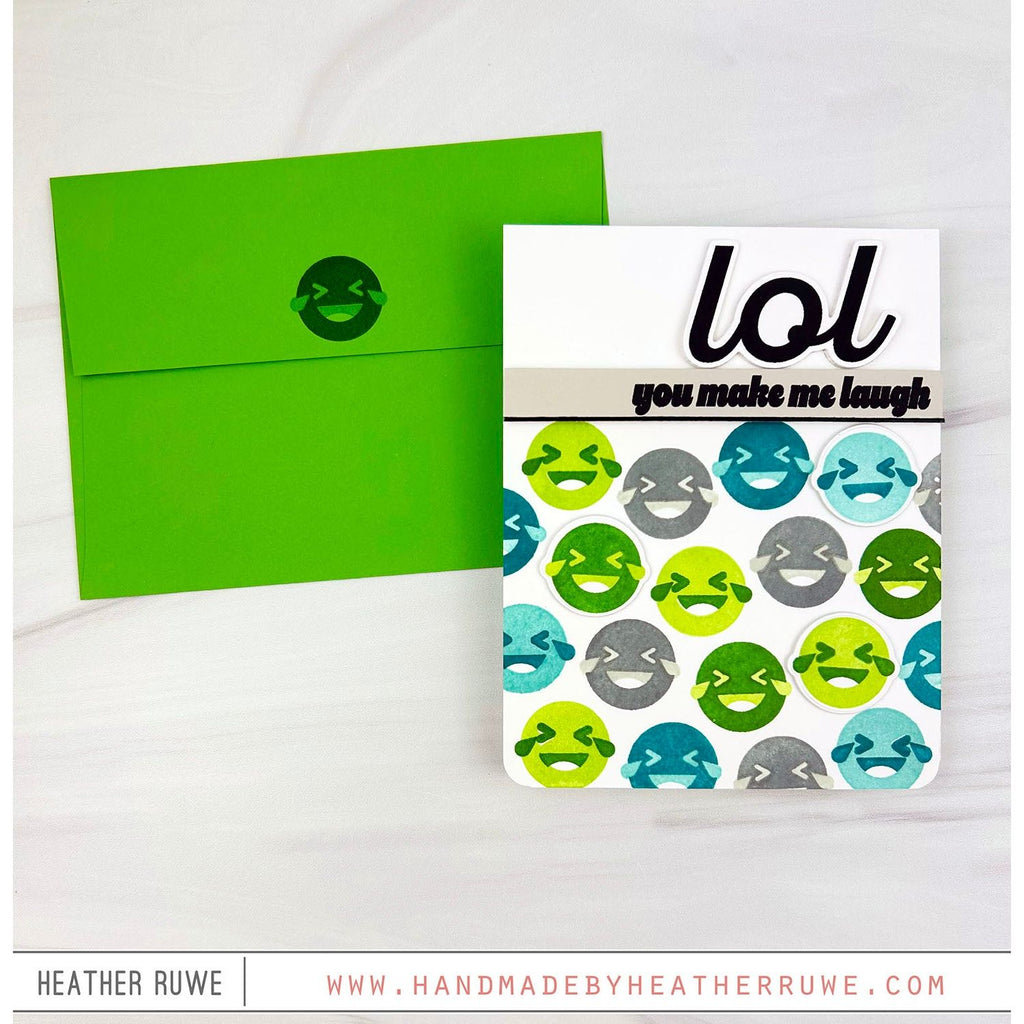 CZ Design Stamps and Dies LOL + Emoji Bundle set1034lot Happy Camper LOL Card | color-code:ALT09