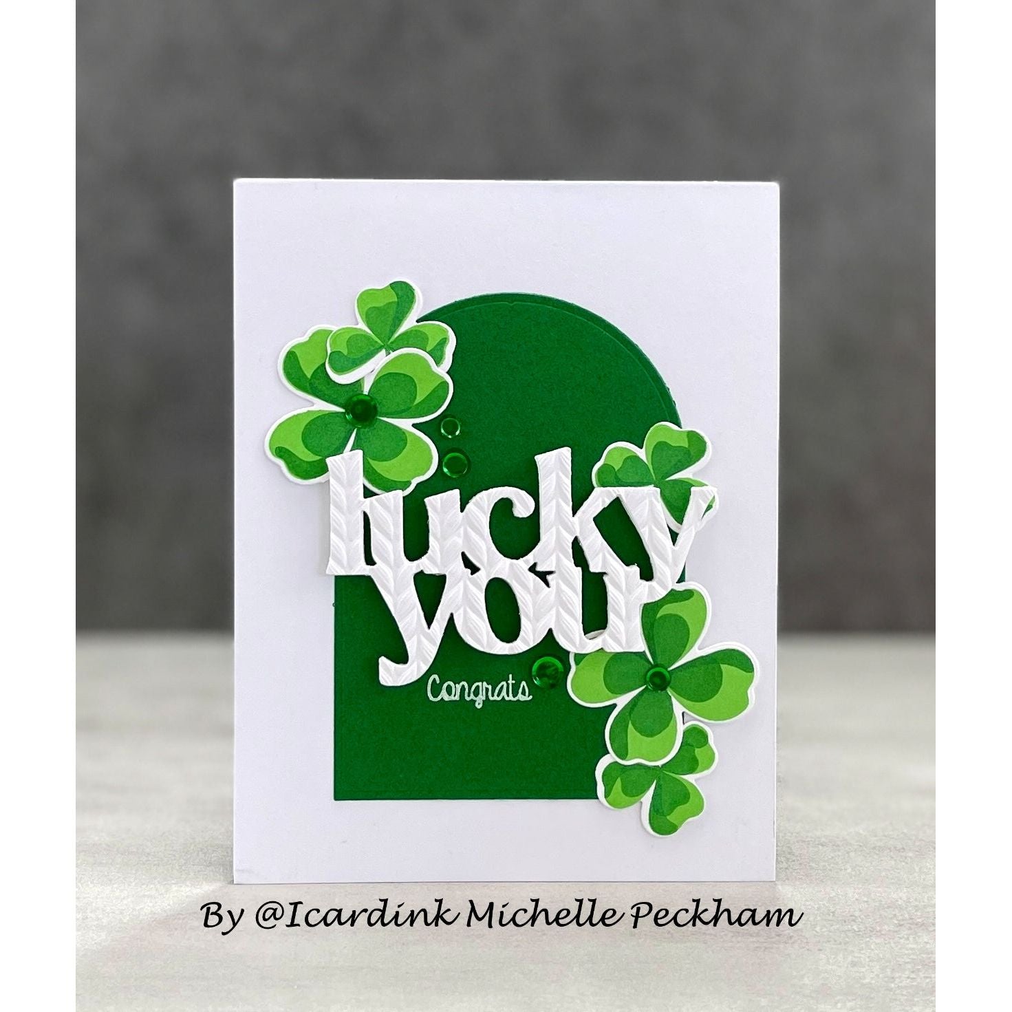 Simon Says Clear Stamps Lots of Luck 2021ssc Splendor  Congrats Card