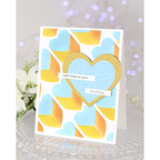Simon Says Stamp Set of 3 Stencils Love City 1115stc Heart to Heart Birthday Card | color-code:ALT02