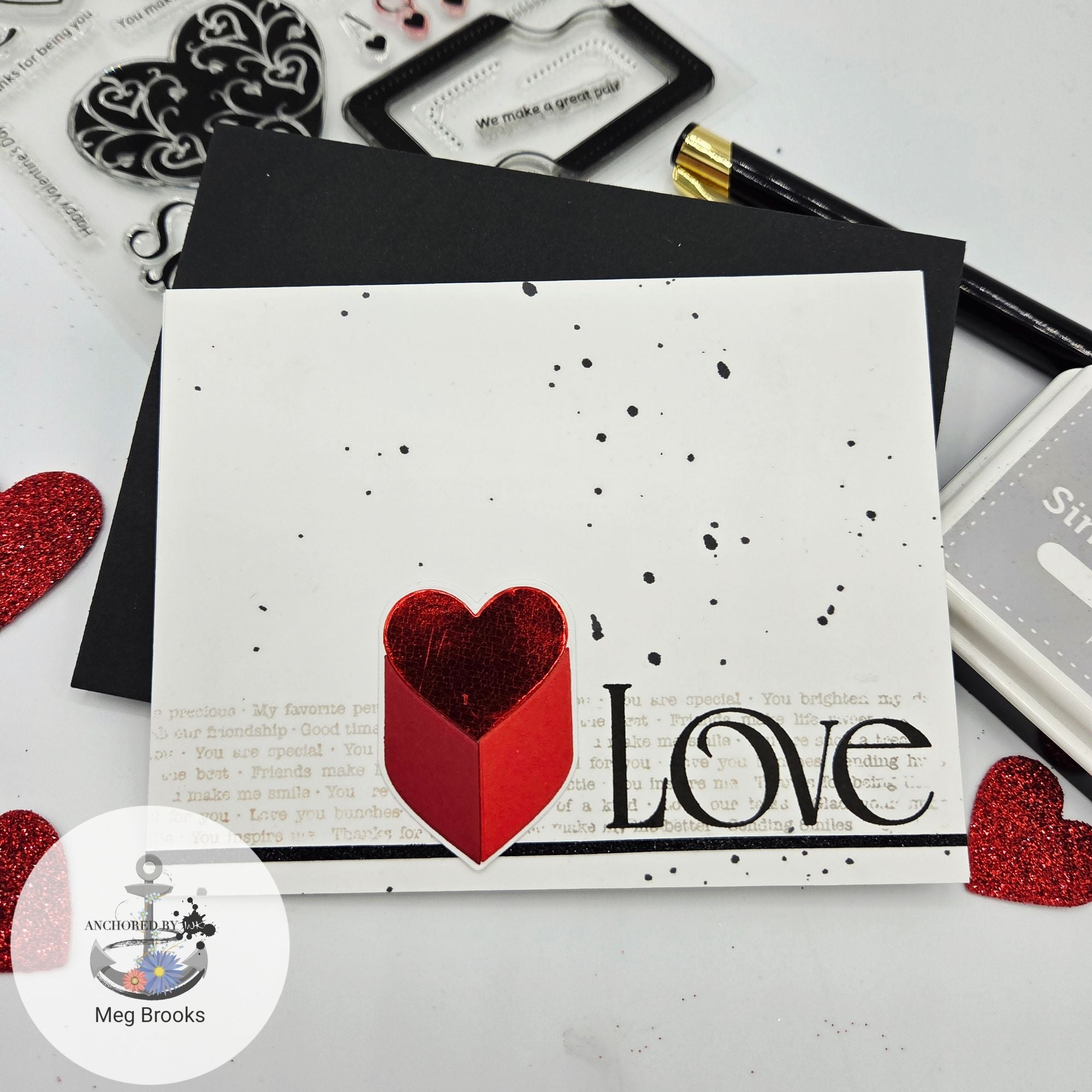 Simon Says Stamp Set of 3 Stencils Love City 1115stc Heart to Heart