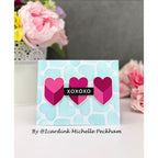 Simon Says Stamp Set of 3 Stencils Love City 1115stc Heart to Heart