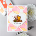 Simon Says Stamp Set of 3 Stencils Love City 1115stc Heart to Heart