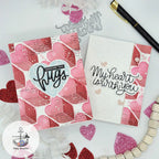 Simon Says Stamp Set of 3 Stencils Love City 1115stc Heart to Heart